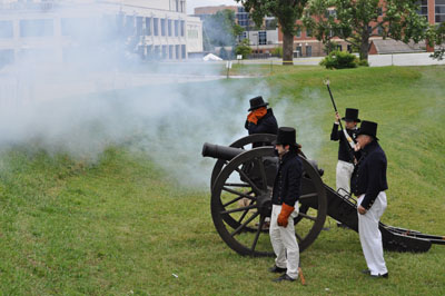  After firing cannon on Main Battery at Fort Norfolk, Norfolk VA - Photo by Steven Forrest