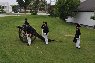  Ships company begins cannon demonstration  at Fort Norfolk, Norfolk VA - Photo by Steven Forrest