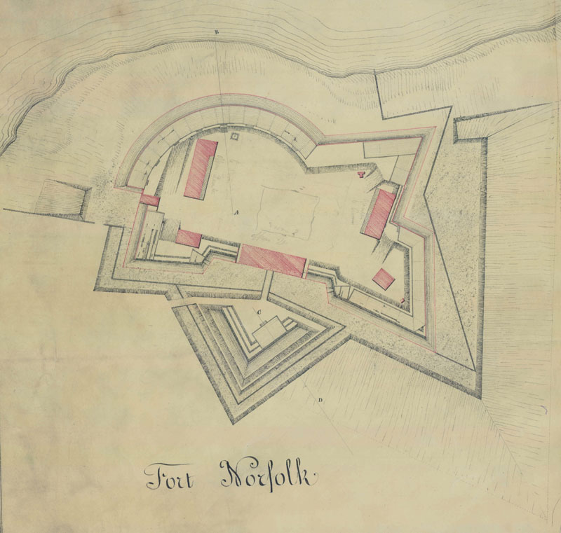Picture of Fort Norfolk in 1819