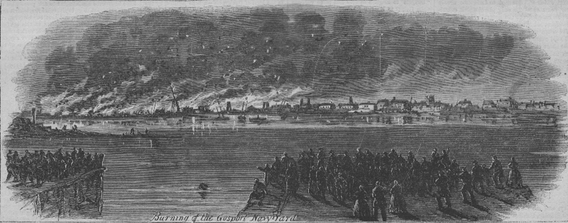  Surrender of Norfolk - Burning the shipyard