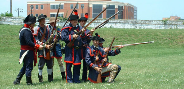 Virginia Militia re-enactors photo by John Forrest