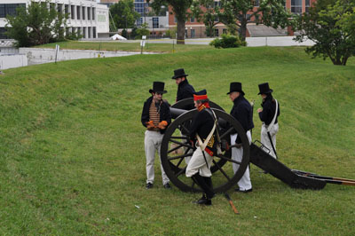  Advancing the charge for Cannon on Main Battery at Fort Norfolk, Norfolk VA - Photo by Steven Forrest