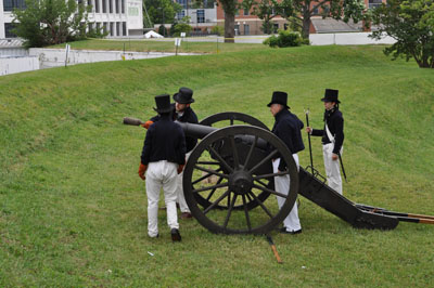  Ramming down charge in cannon on Main Battery at Fort Norfolk, Norfolk VA - Photo by Steven Forrest