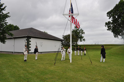  Flag rises at Fort Norfolk, Norfolk VA - Photo by Steven Forrest