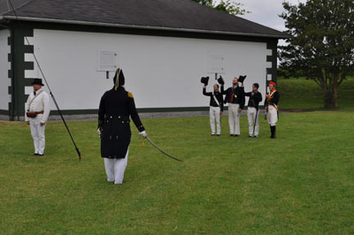  Ship's company present arms at Fort Norfolk, Norfolk VA - Photo by Steven Forrest