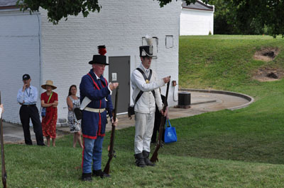  Losding muskets for demonstration  at Fort Norfolk, Norfolk VA - Photo by Steven Forrest