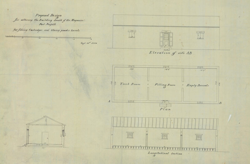 Fort Norfolk 1854 Barracks plan