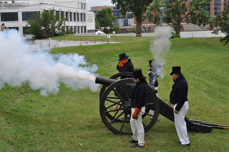  Cannon firing at Fort Norfolk, Norfolk VA - Photo by Steven Forrest