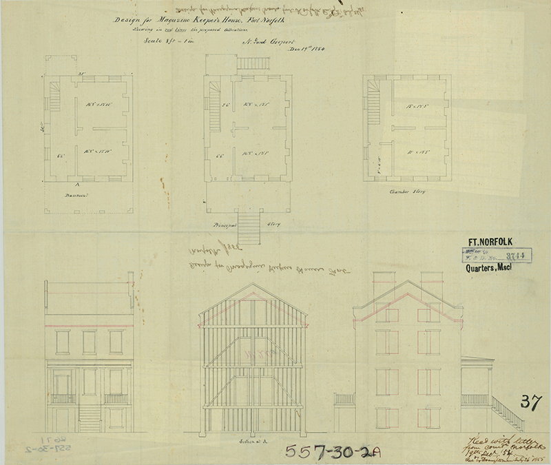 Fort Norfolk Magazine Keeper's House Plan