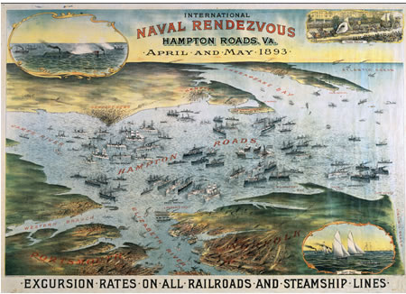 naval rendezvous, Hampton Roads, VA, April and May 1893