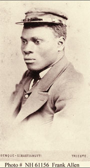 Norfolk-born Frank Allen had already been to sea before joining the U. S. Navy in 1867. The occupation of merchant seaman was one of the few offering wage equality for Blacks in the 19th Century.