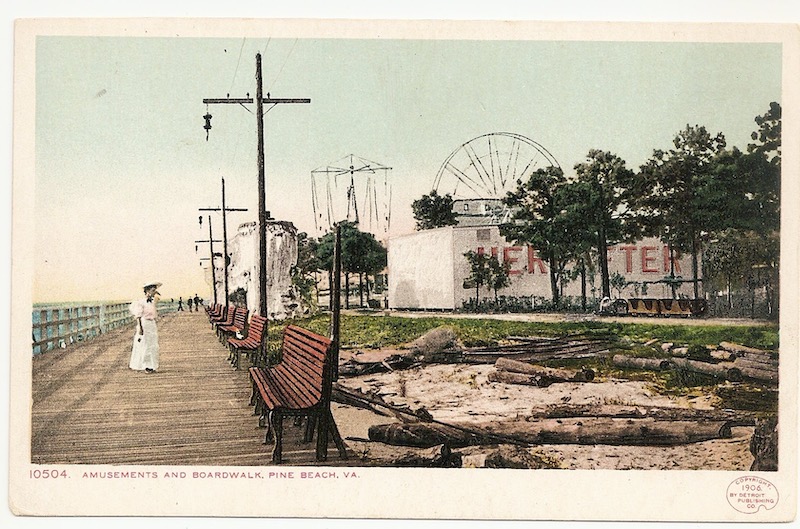 Amusement and Boardwalk Pine Beach Postcard