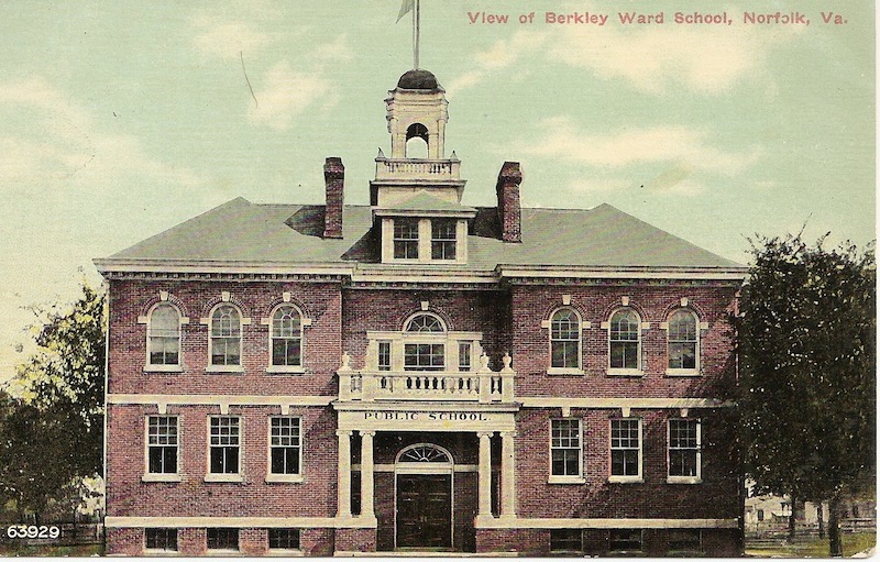 View of Berkley Ward School Postcard