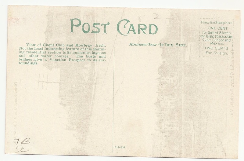Beautiful Ghent Postcard Back
