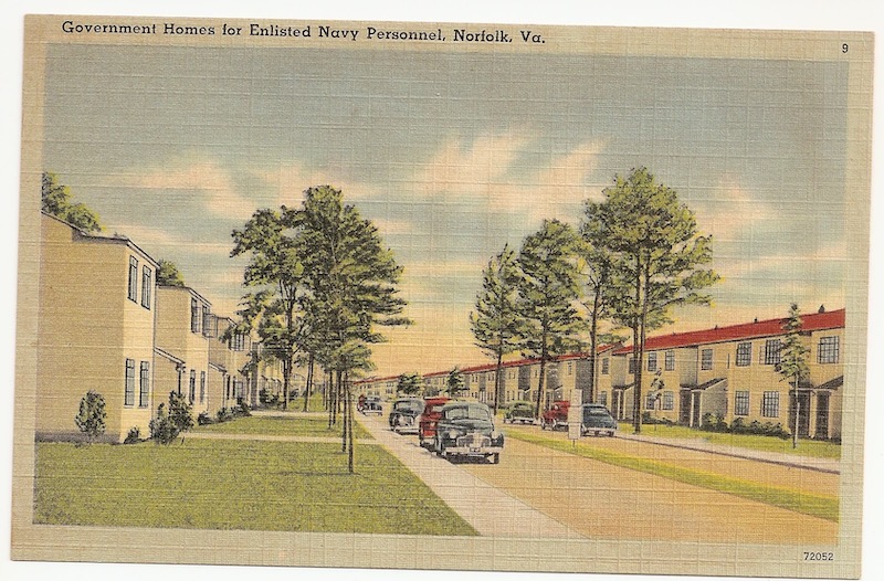 Government Homes for Enlisted Navy Personnel Postcard