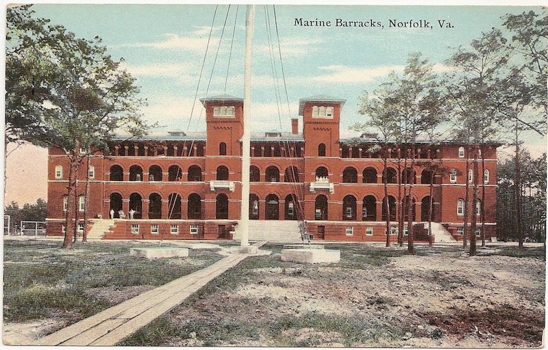 Marine Barracks Postcard