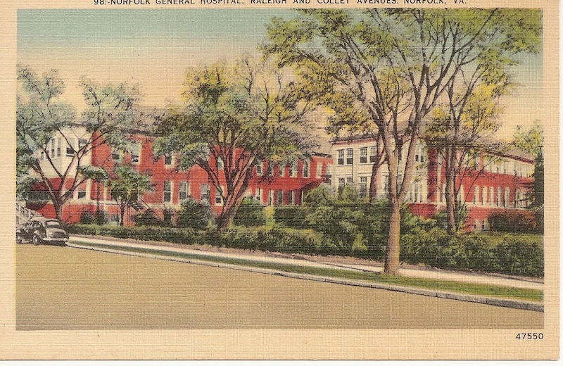 NNorfolk General Hospital Postcard