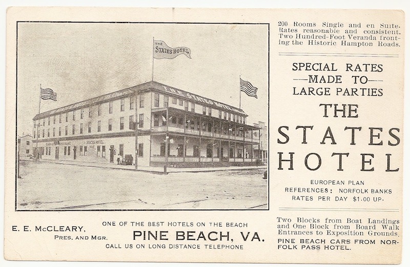 The States Hotel Postcard