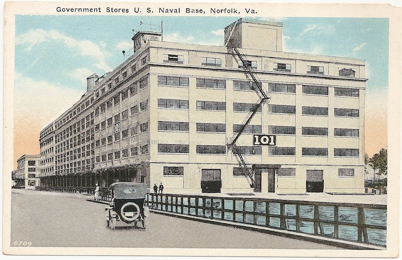 Government Stores U. S. Naval Base Postcard
