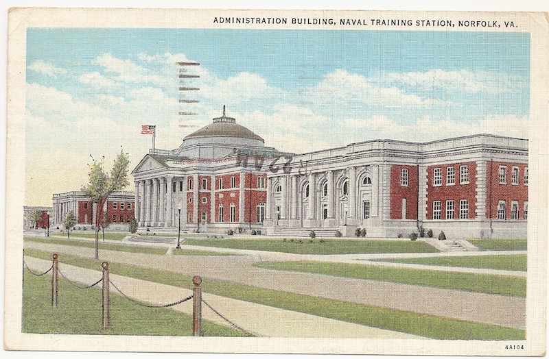 Administration Building, Naval Training Station Postcard