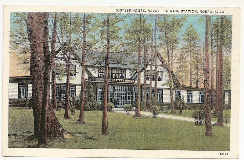 Hostess House, Naval Training Station Postcard