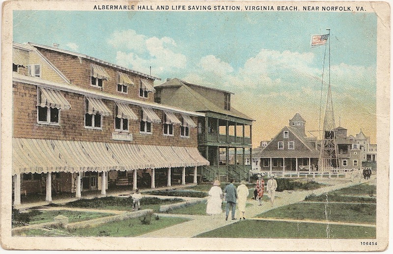 Albermarle Hall and Life Saving Station Postcard