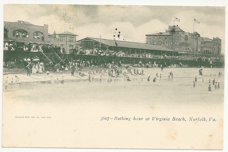 Bathing hour at Virginia Beach Postcard
