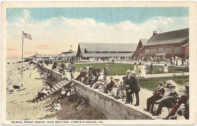 Beach Front Scene, New Section Postcard