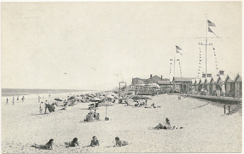 Bathing in front of Cabana Row at Cavalier Beach Club Postcard