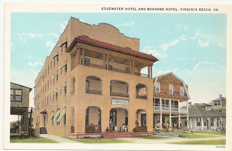Edgewater Hotel and Roanoke Hotel Postcard