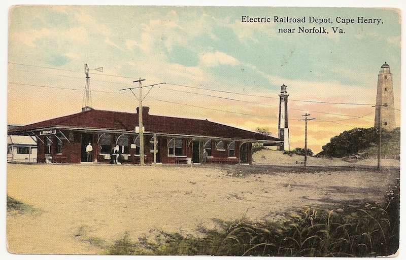 Electric Railroad Depot Postcard