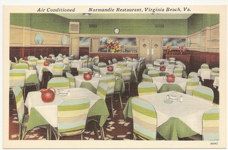 Normandie Restaurant Postcard